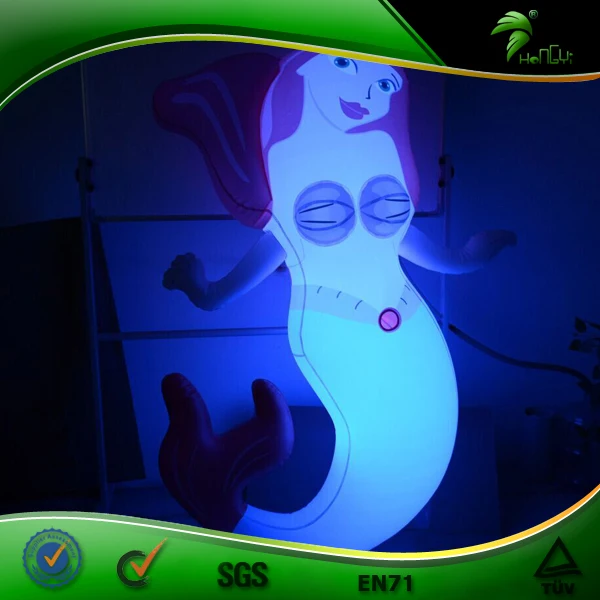 With Light Shiny Sexy Inflatable Cartoon Girl Animal Mermaid Sex Love Hole