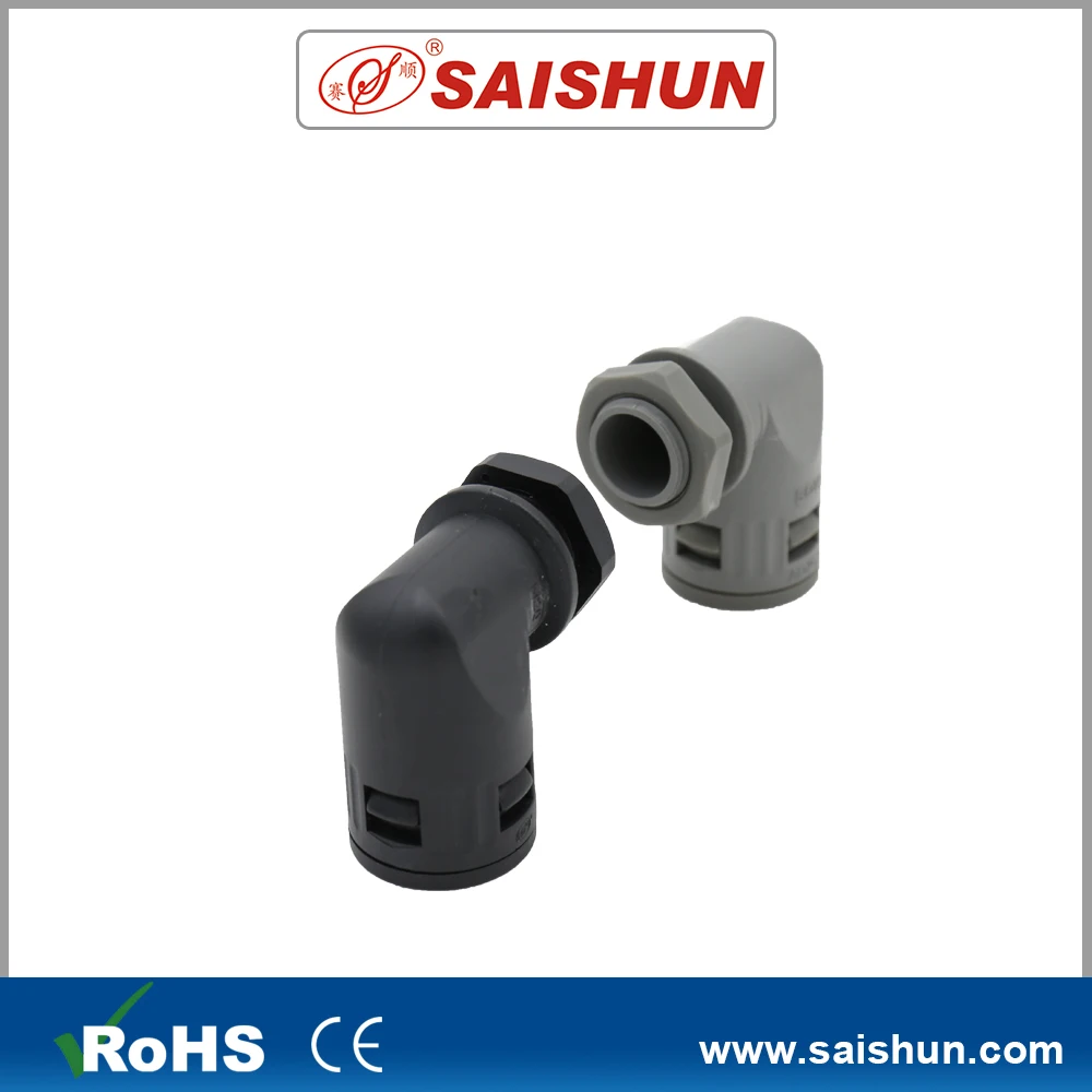 Hotsale PA6  Pipe Connector 90 degree Quick Elbow Fitting for Conduit