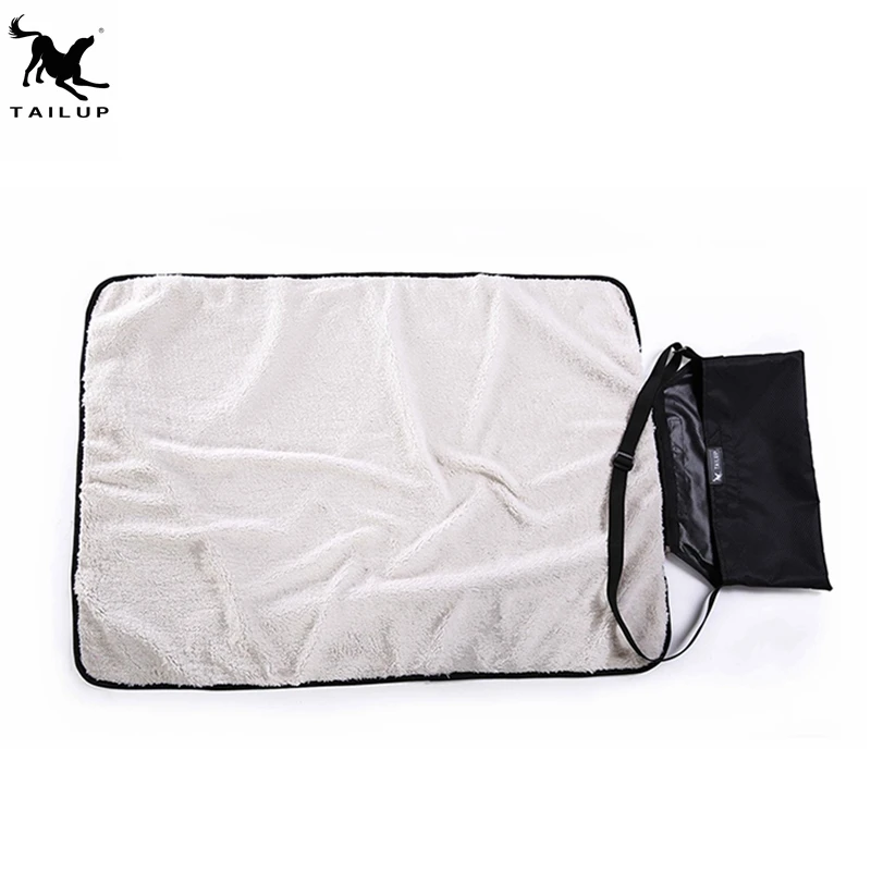 Collapsible Sherpa Pet Mats for Dogs with storage bag