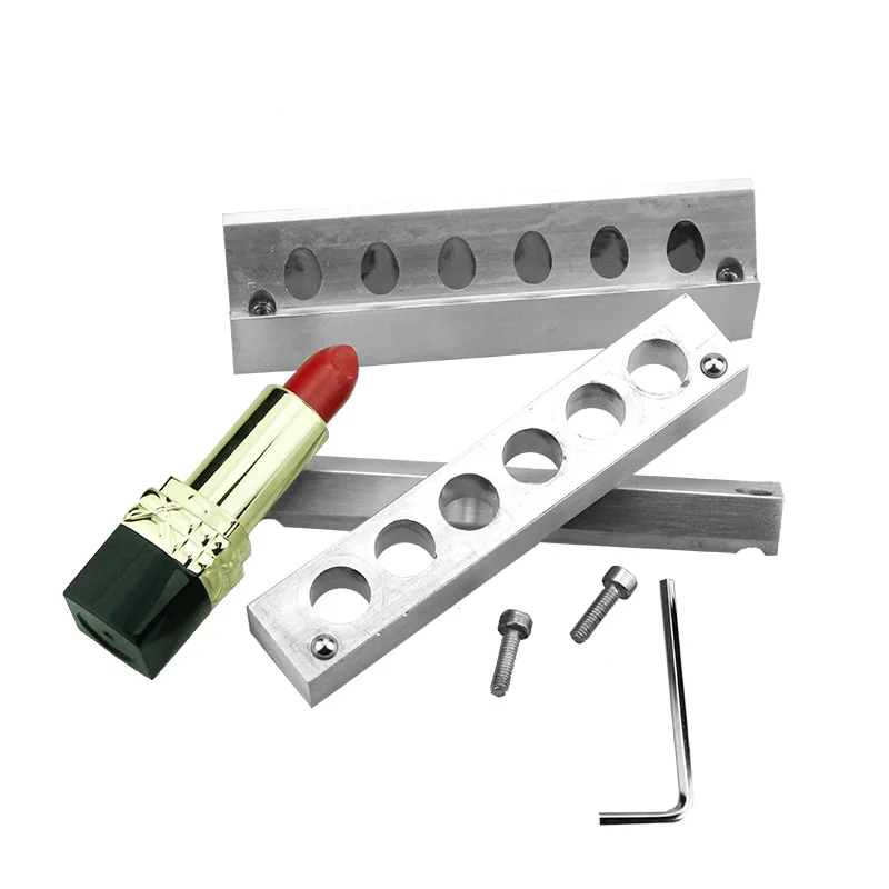 6 cavities Aluminium lipstick mould 12.1 mm,   DIY lip stick filling mould