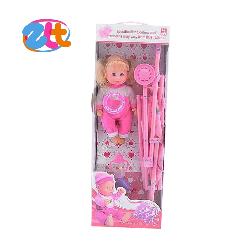 Wholesale iron fashion doll pram toy baby stroller