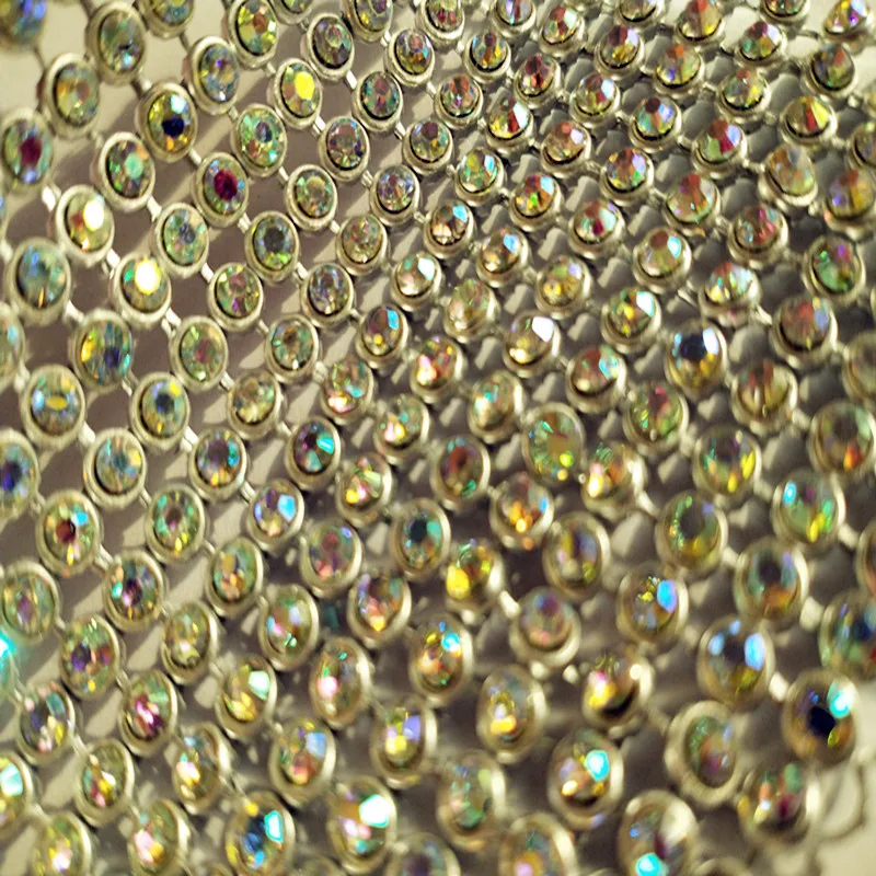 Factory price rhinestone applique designs plastic mesh trimming nails decoration crystal stones