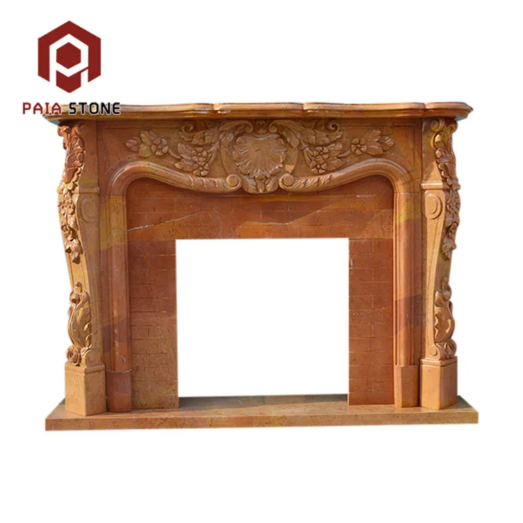 
High Quality Carved Indoor Decorative Marble Fireplace 