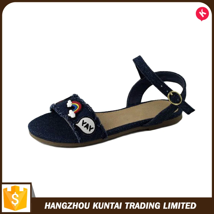Latest cheap price for wholesale ladies flat sandals,fancy lady sandal