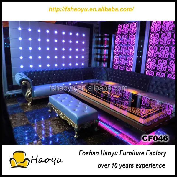 Роскошная деревянная барная мебель, классический дизайн, диван для бара (CF046)