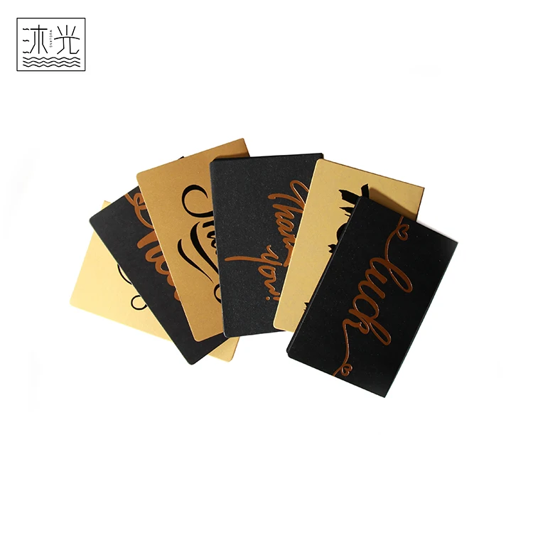
Custom Printed Gold Stamping Iridescent Paper Thanks Gifts Cards 