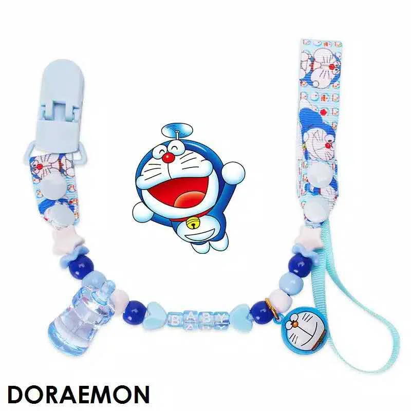 Cartoon Bell Pacifier Clip Chain  Baby Newborn Teether Pacifier Chain Teething Training Holder  BPA Free