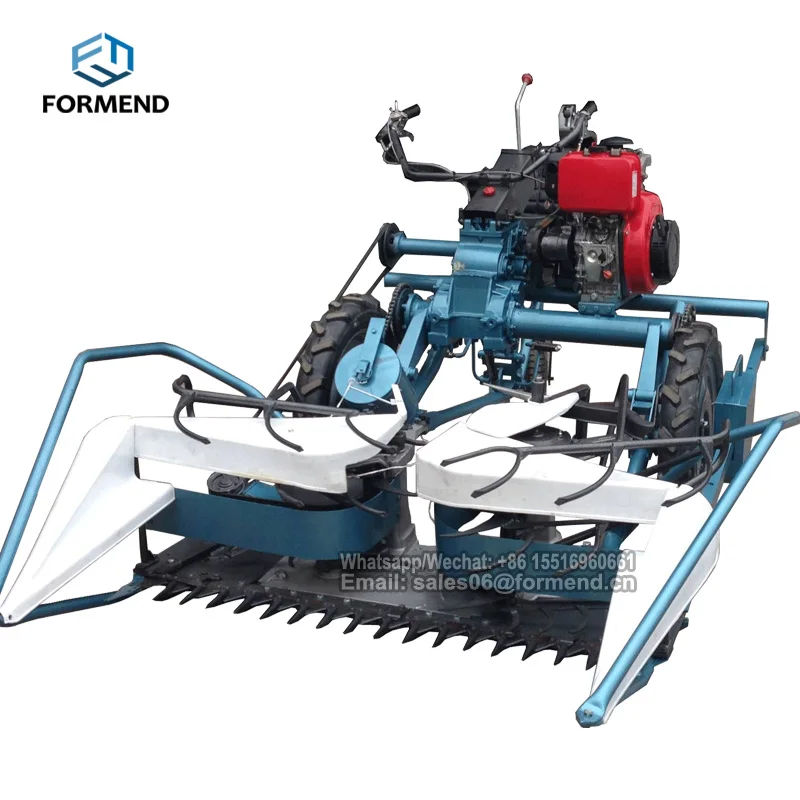 2019 new model 4 wheels BCS diesel paddy small rice reaper binder machine price