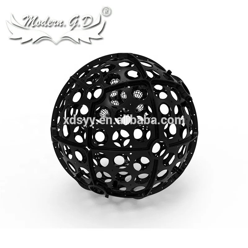 Automatic vertical garden planter  irrigation decoration landscape flower ball planter big black plant pots