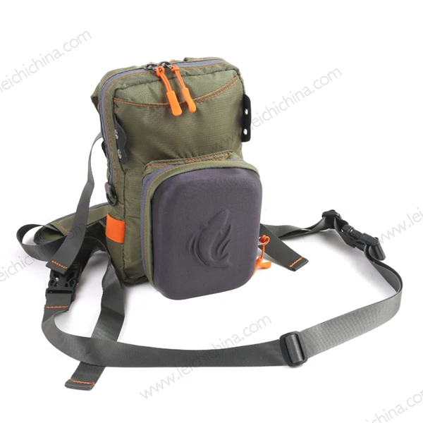 New Type Fishing Chest Pack Safe Guide with Molded Fly Bench
