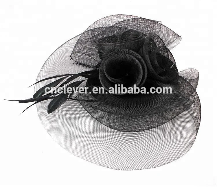 Women fascinators wedding hats hair accessories sinamay elegant party church hats