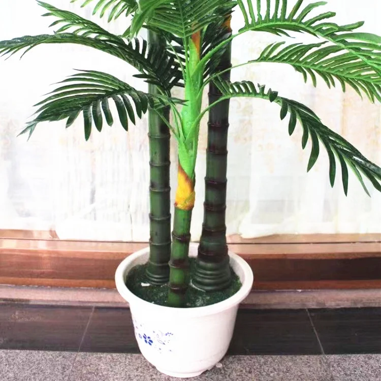 Indoor Artificial Bonsai Kwai Trees Plastic Phoenix PalmTrees On Sales