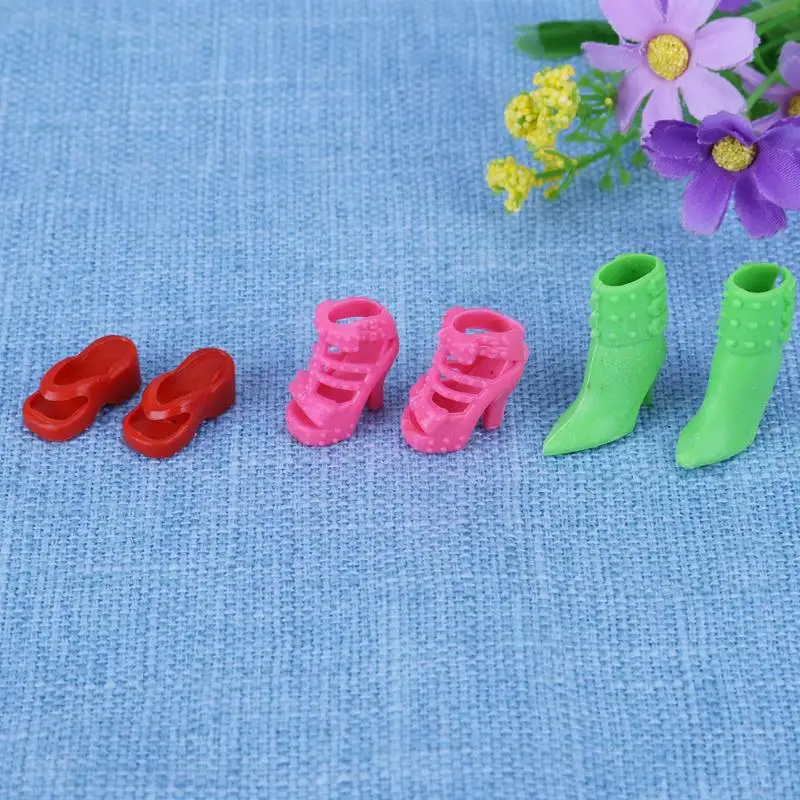 12 Pairs Fashion Doll Shoes High Heel Shoes Sandals Cute Colorful Assorted Shoes for  Doll Accessories Baby Toys Gift