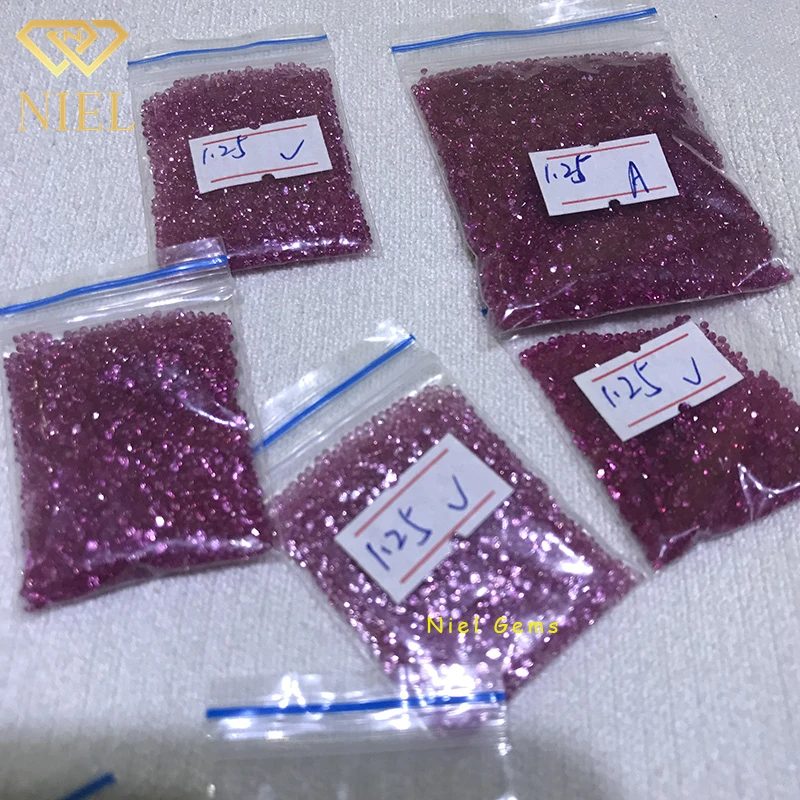 0.8mm-2mm round shape niel gems melee rubin gemstone natural loose rubies ruby stone price per carat