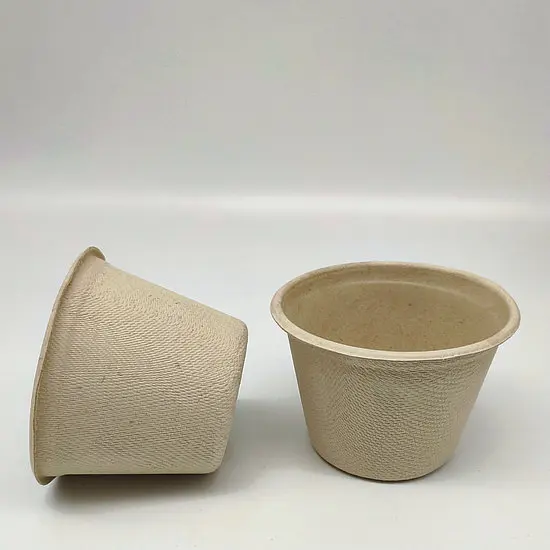 
Compostable Paper Pulp Cup Ice Cream Bagasse Cups 140ml 