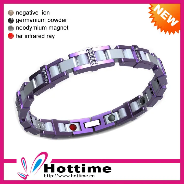 2013 горячее надувательство ion магнитного застеёка горный хрусталь браслет браслеты