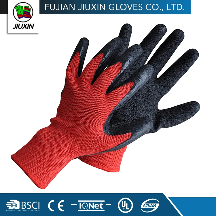 2023 High quality cutting labour polyester industrial security coated gloves scrub glove esd safty nitrile latex gloves for work