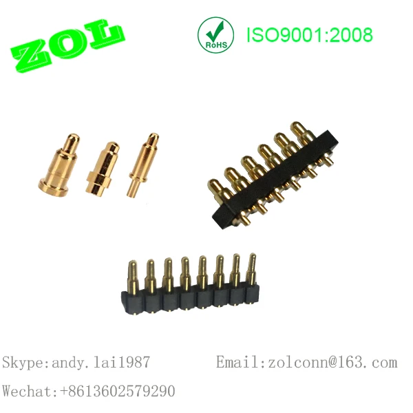 
Customized 3 micro Spring Loaded Gold Plated Brass POGO Pin Factory Price 