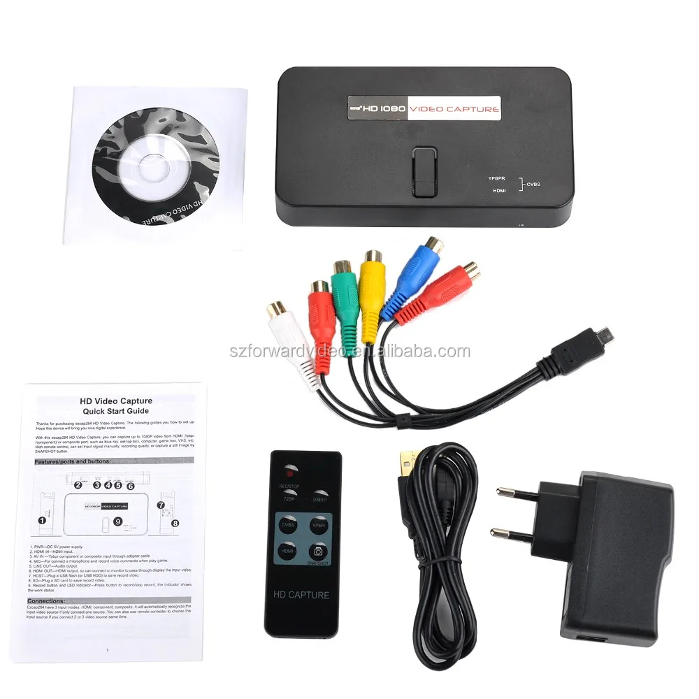 HDMI video Game Capture Card 1080P full HD with Remote Control  stand alone PC free  ezcap284