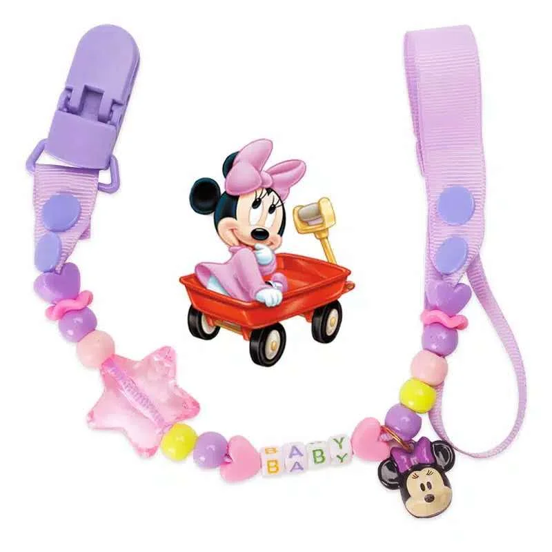 Cartoon Bell Pacifier Clip Chain  Baby Newborn Teether Pacifier Chain Teething Training Holder  BPA Free