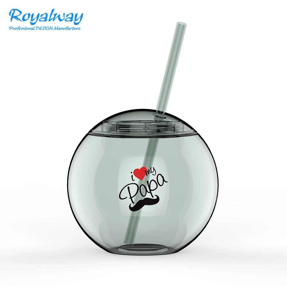 Solid Opaque Color Private Label Coconut Shell Shape Disco World Ball Cup