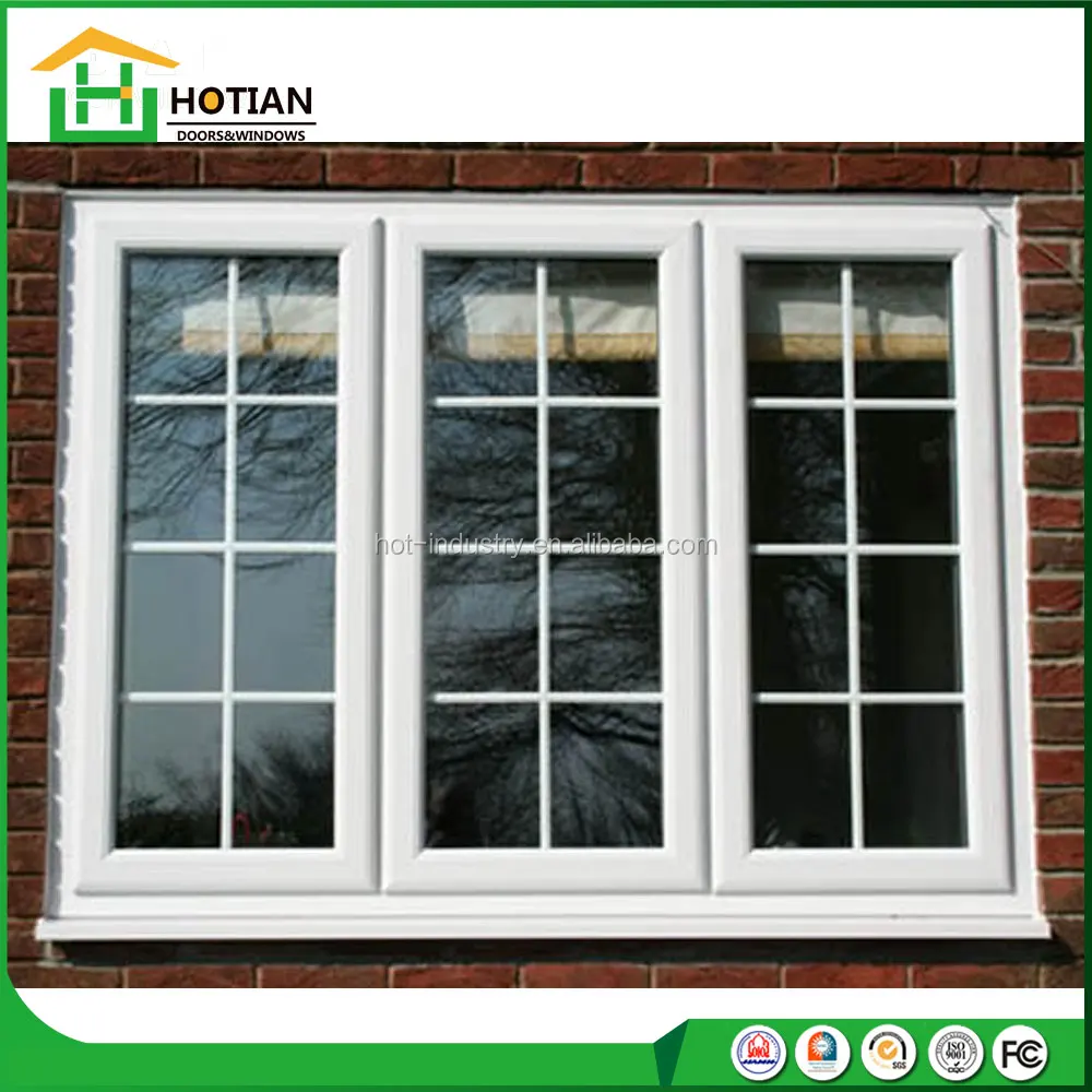 China Supplier Economic Used Bangladesh Window Aluminum Bay and Bow Window Wood Color with Latest Grills Design