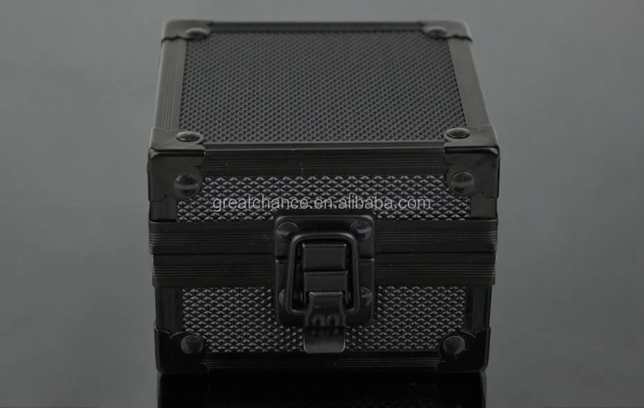 Watch Jewellery Storage Display Present Gift Box Case Aluminum Black