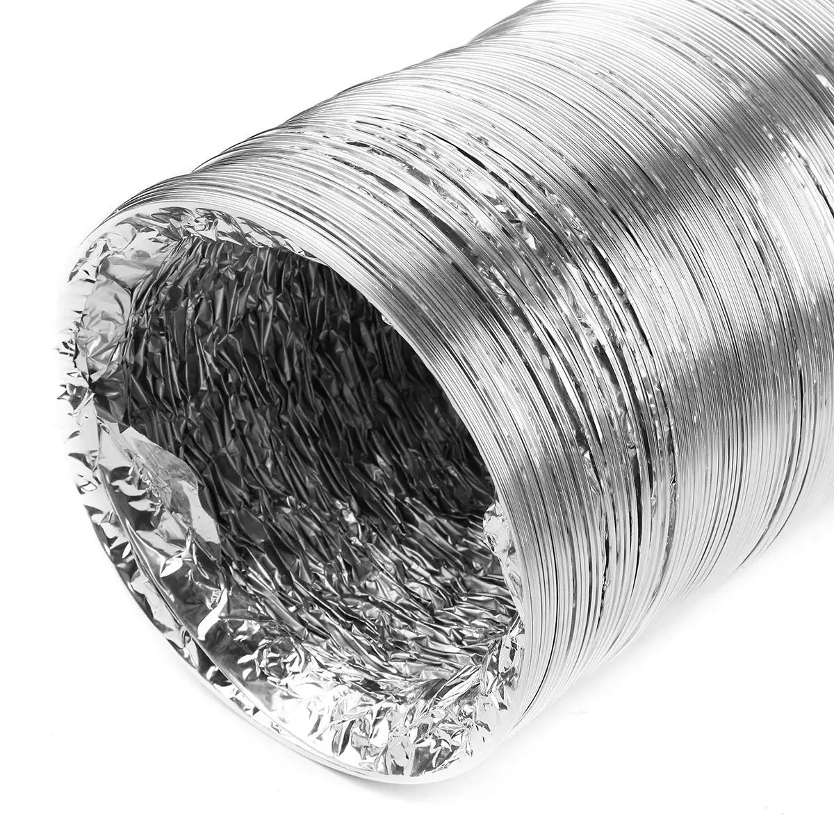 
6 inch 10 Meter Aluminum Heat Resistant Material Flexible Duct Pipe Hose Manufacturer for HVAC system/Ventilation 
