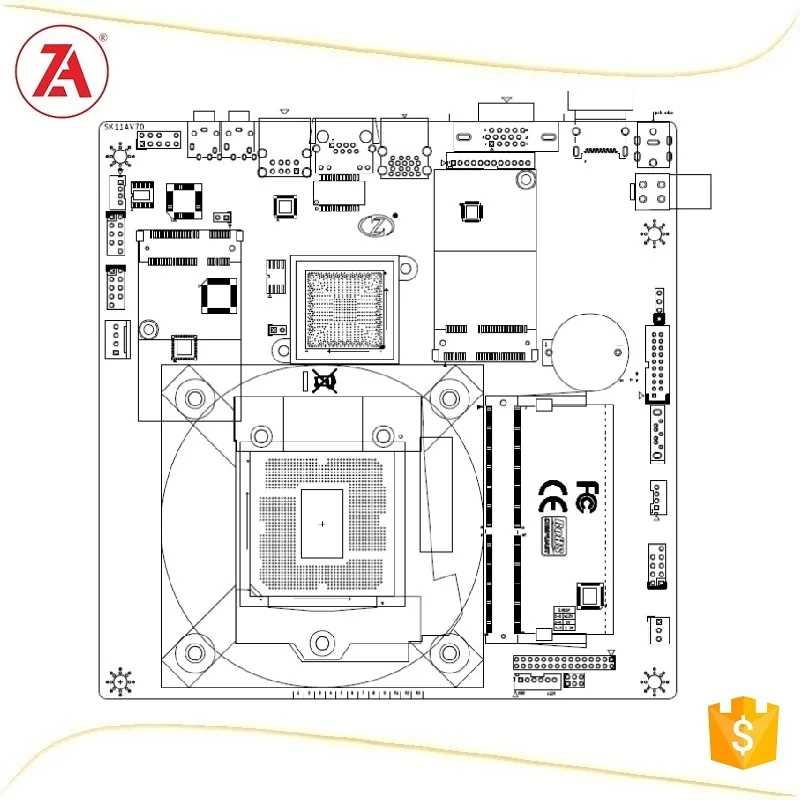 Материнская плата Mini ITX LGA 1151 с (12 В ~ 19 в) входом питания постоянного тока для медиаплеера