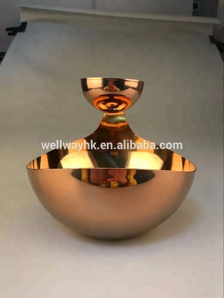 Stainless Steel Chip And Dip Bowl,Snack Bowl with dip bowl,PVD coating