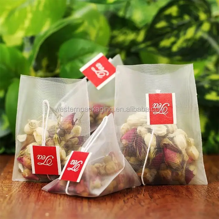 
Nylon Mesh Teabags Triangle Shaped Tea Bags Pyramid Nylon Bags For tea 