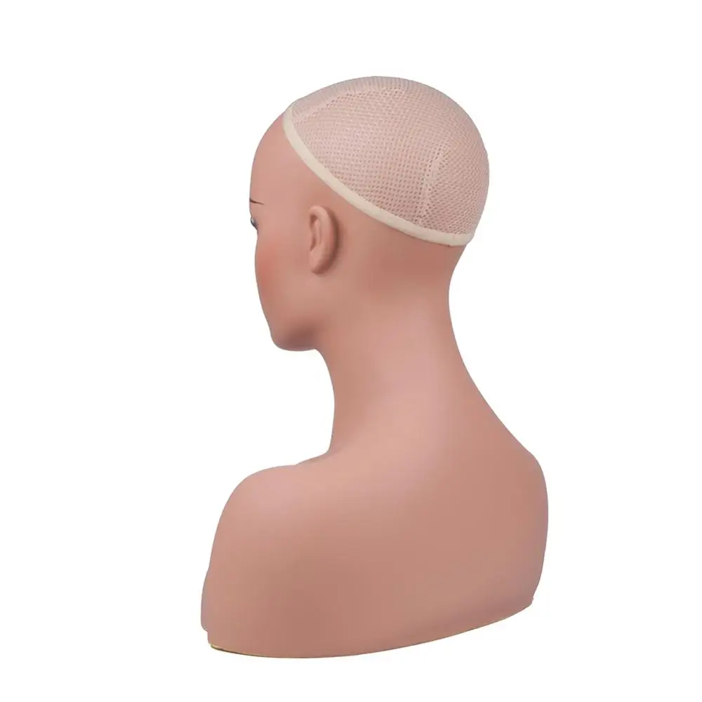 
L7 mannequin bust PVC manikin head with shoulders for wig display 