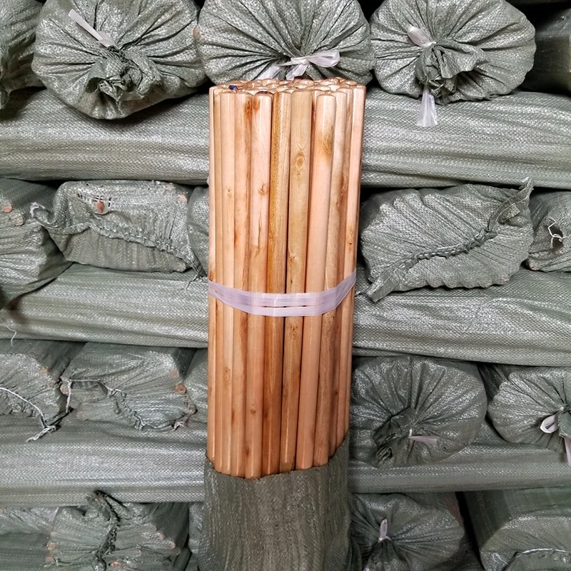 Good quality industrial mop stick Wood Pole varnished broom wooden handle Lacquering broom wooden stick for mop