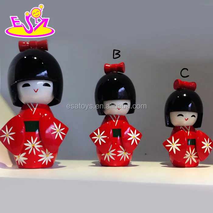 Wholesale Colored wooden kimono doll,Best seller Japanese kimonos kokeshi doll set,Real doll japanese geisha dolls W06D070C
