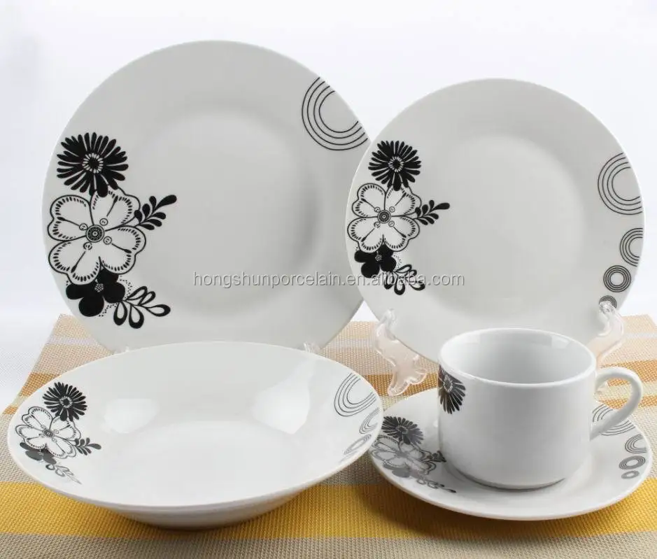 20pcs dubai wholesale market dinnerware sets , gold rim dinnerware