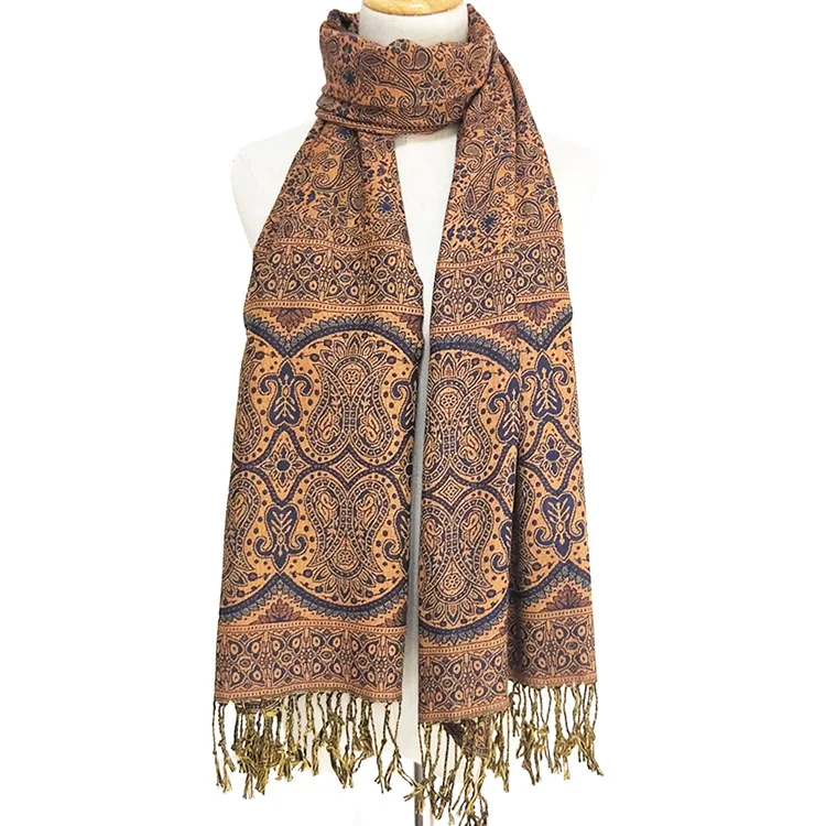 New Women Scarf Shawls Autumn Winter Viscose Paisley Jacquard Pashmina Scarf