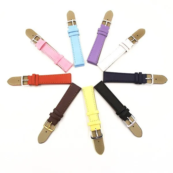 Plain weave PU leather strap Watchband 12mm, 14MM, 16MM, 18MM, 20MM ...
