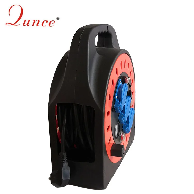 
2018 New Design 13A Electric Extension Cord European Type Waterproof Cable Reel with USB Ports and Light 