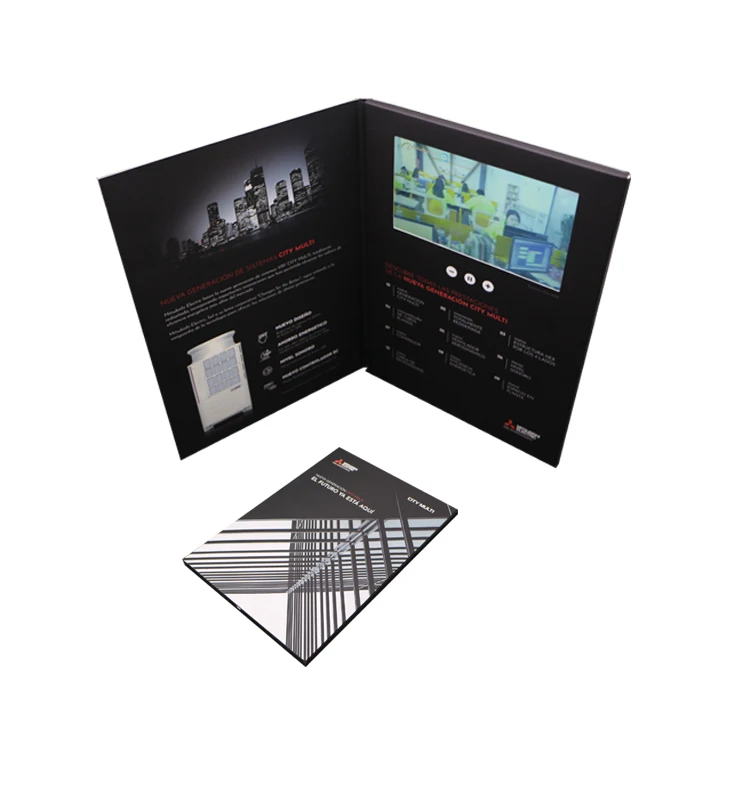 
Amazon hot selling A4 7inch video greeting brochure card 