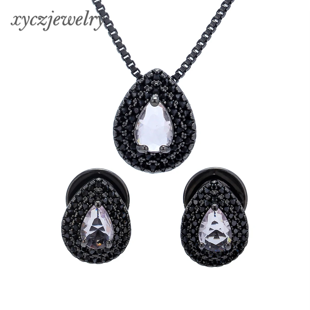 Wholesale high-grade stained glass zircon jewelry set