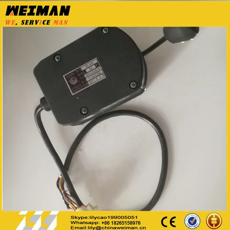 Original 6wg200 gearbox parts 6006 030 801H SG-6A 24V Gear Selector 6006030801H 3901000049 for  G9190 Motor grader spare parts
