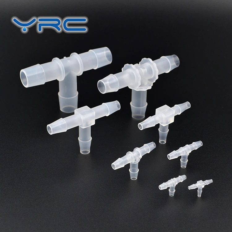 cheap small plastic hose barb tee joint tubing fitting