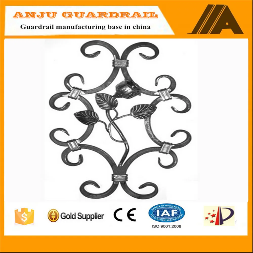 AJFP-06 лестничные перила ограждения чугунные декоративные цветы и листья