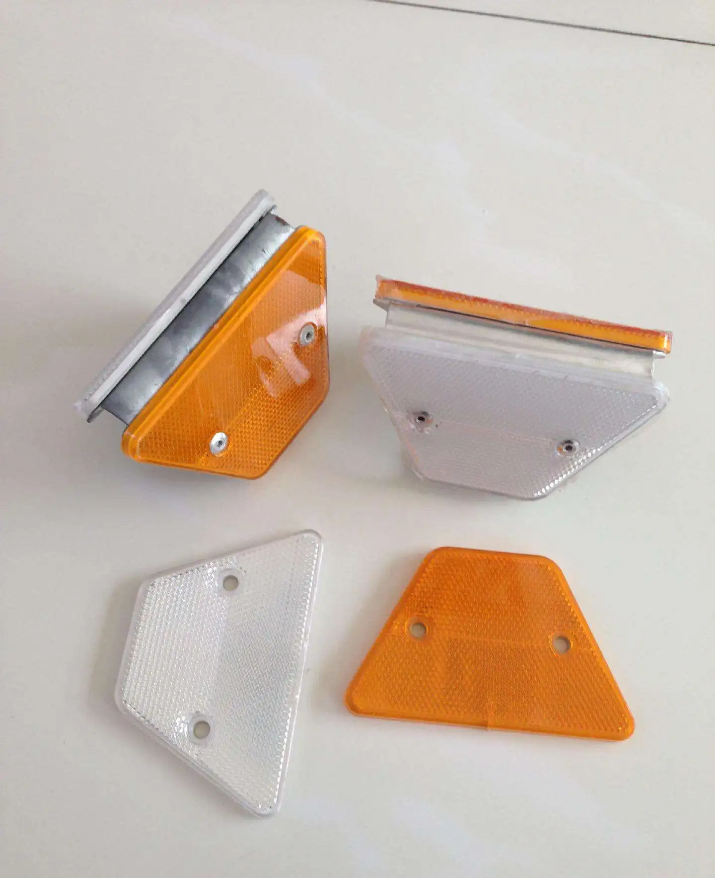 two reflector double-sides support orange Reflective zinc plating delineator road safety signs