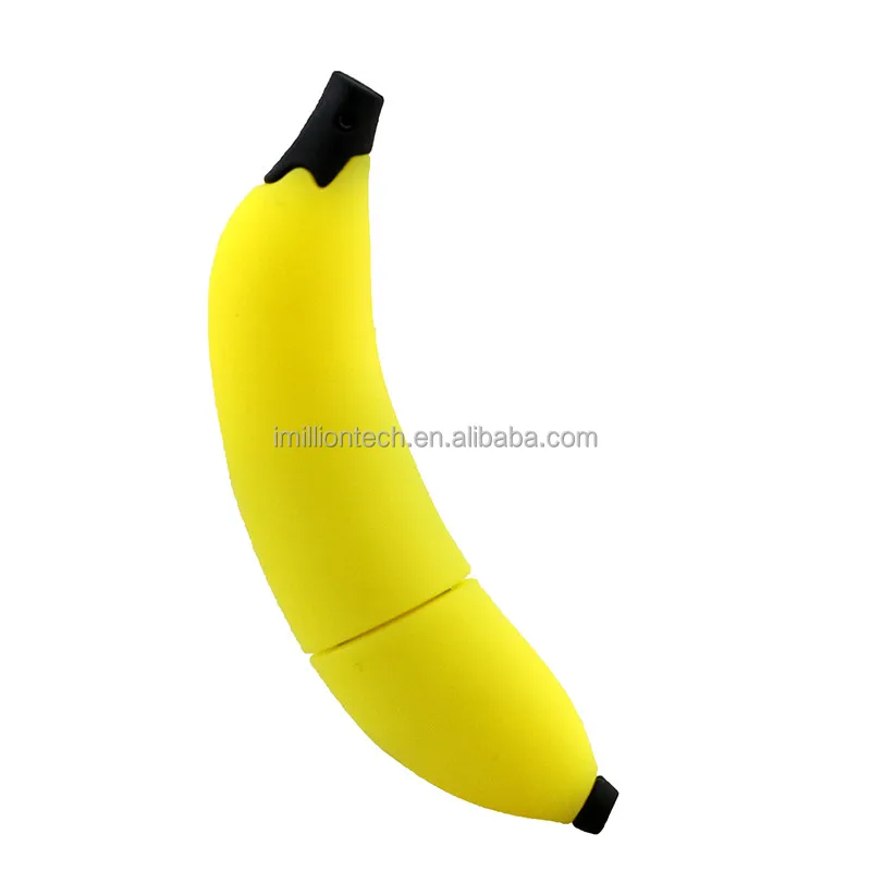 small Cartoon Silicone Simulation Food Fruit Banana PVC USB Flash Drive U Disk 32GB