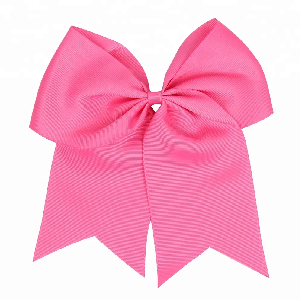 Large Classic Hair Bows with Ponytail Holder for Cheerleader Sports