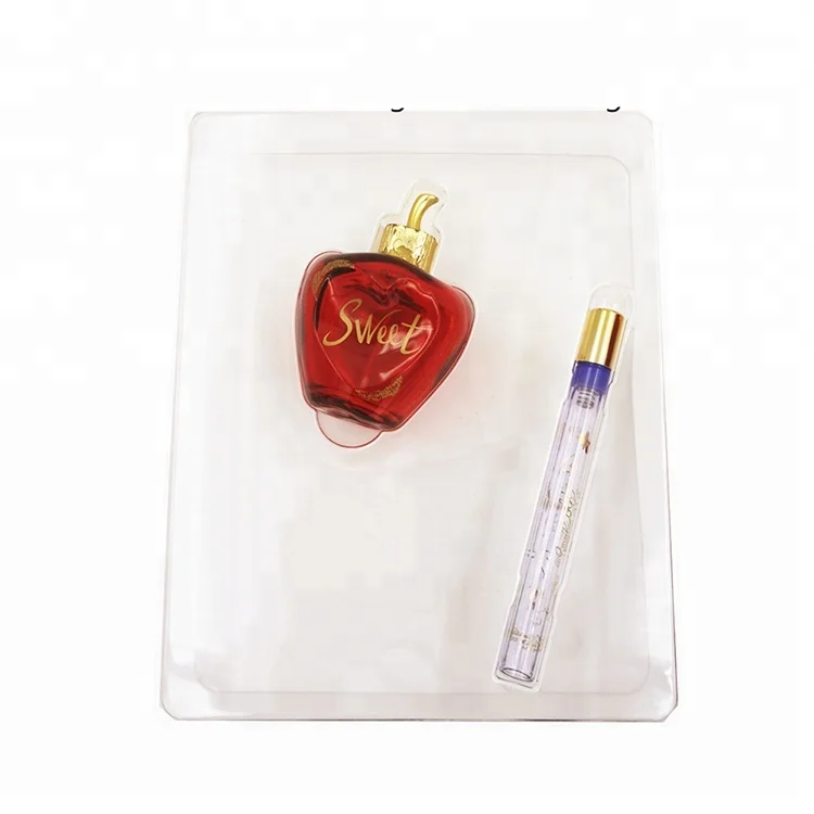 
Luxury colored PS PVC Flocking Blister Cosmetic Tray, Perfume Clamshell Flocked Packaging,Clear Makeup Product Plastic Tray 