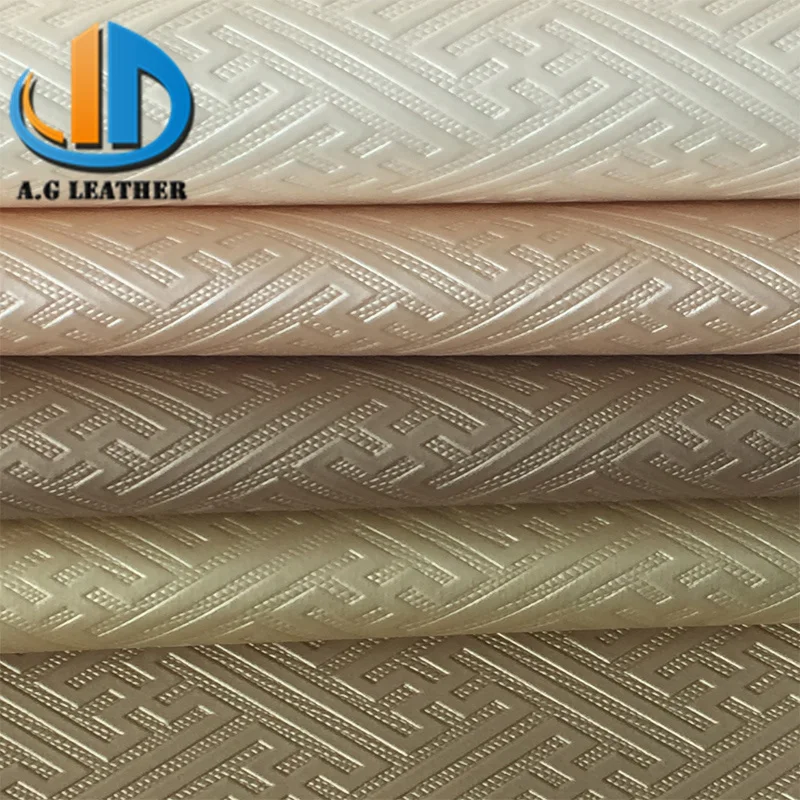 2022 fashion designing Embossed PVC artificial leather for sofa set bag bag restoration leather pvc