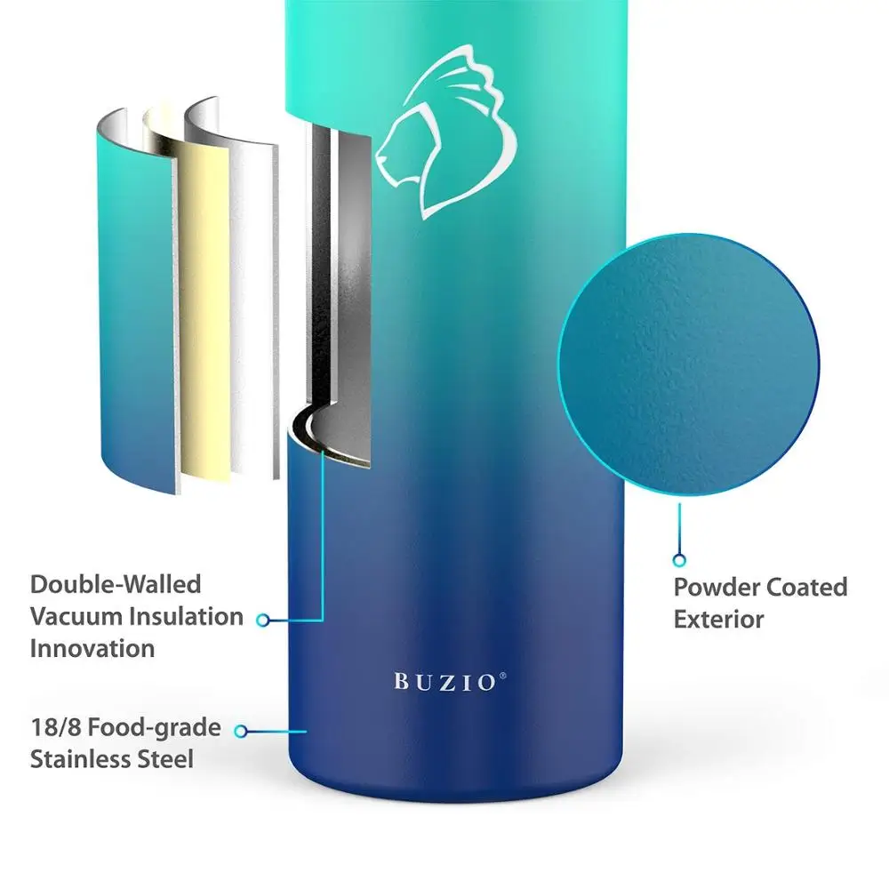 Customized double lawyers stainless steel vacuum flask with straw cover