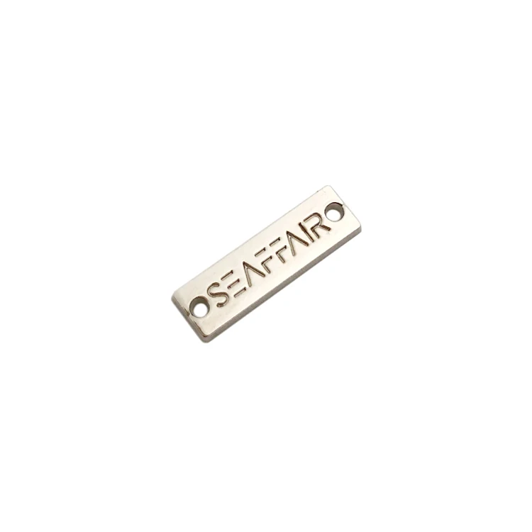 Manufacturer engraved brand logo custom metal label tag plate for shawls